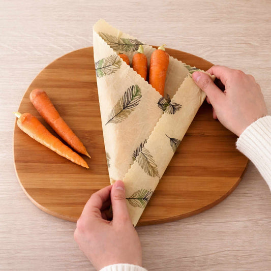 Bijenwasdoeken Feather design - duurzaam alternatief voor plastic folie