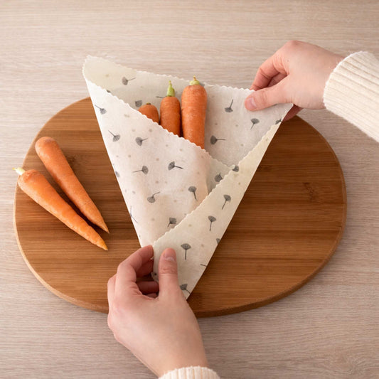 Bijenwasdoeken Ginkgo design - duurzaam alternatief voor plastic folie