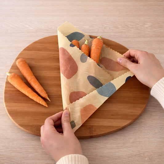 Bijenwasdoeken Terra design - duurzaam alternatief voor plastic folie